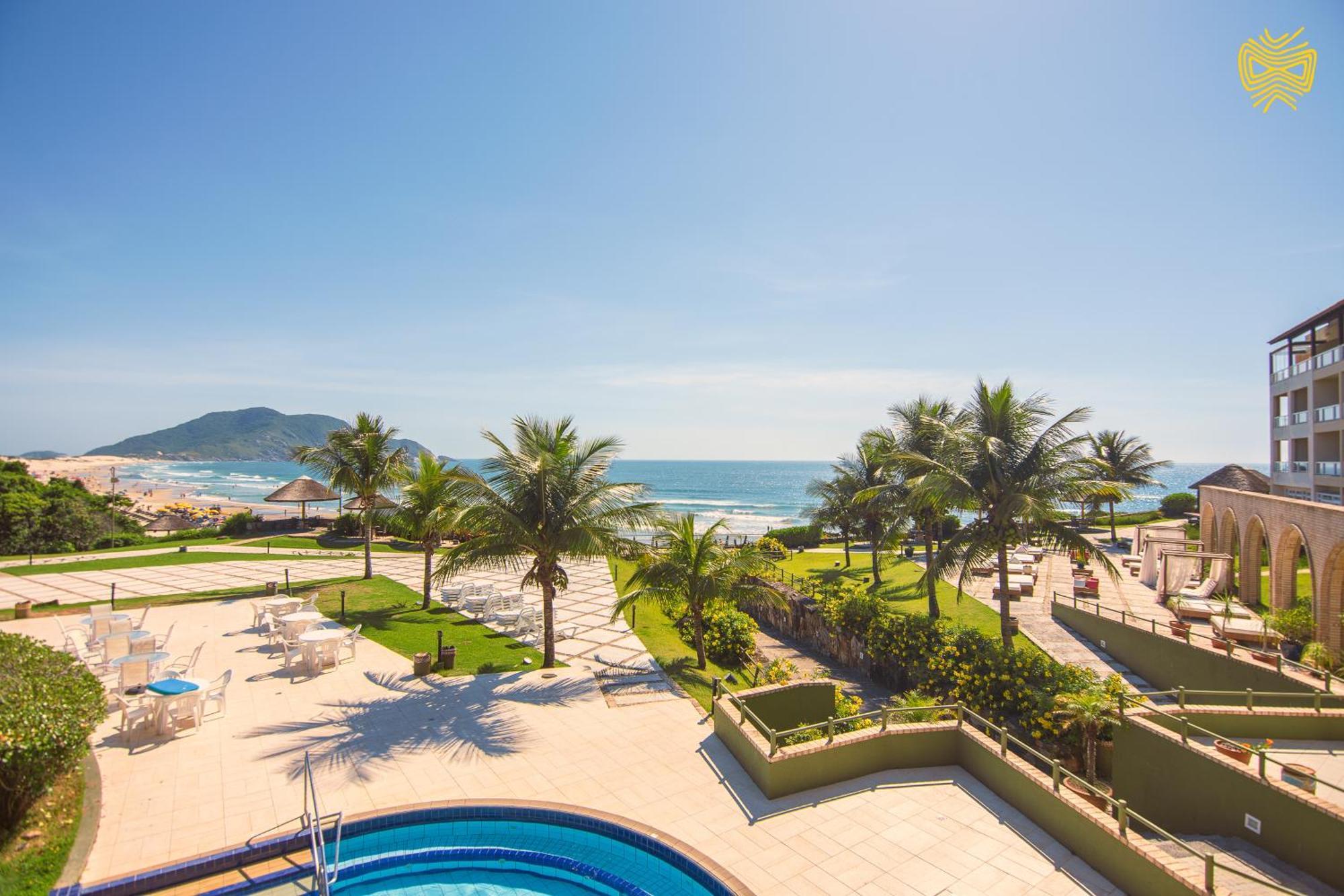 Costao Do Santinho Resort All Inclusive Florianopolis Exterior photo View of the beach from the hotel